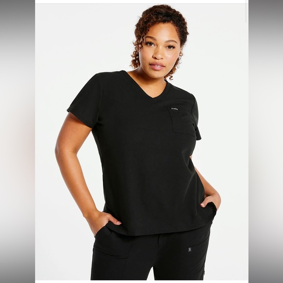 JAANUU Women’s V-Neck Scrub Top - Picture 2 of 4